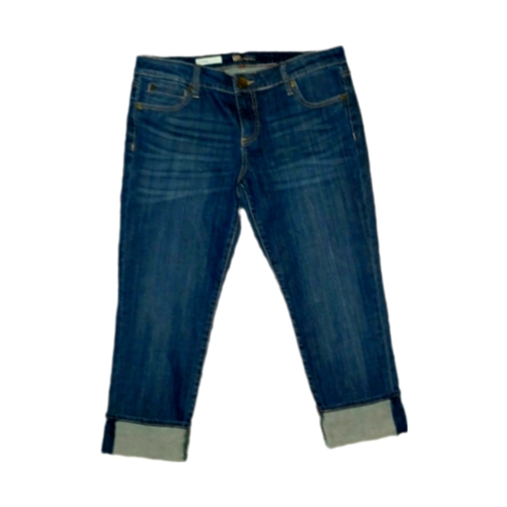 Jean Capris w/ Wide Cuffs - Picture 2 of 5